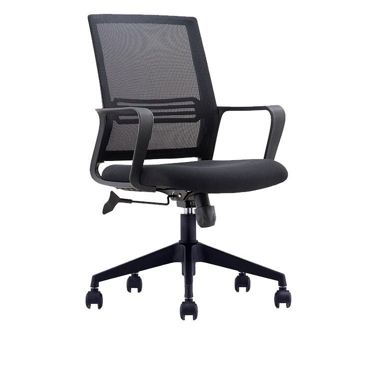 Simple Office Desk and Chair Set with Screen, Four Seater