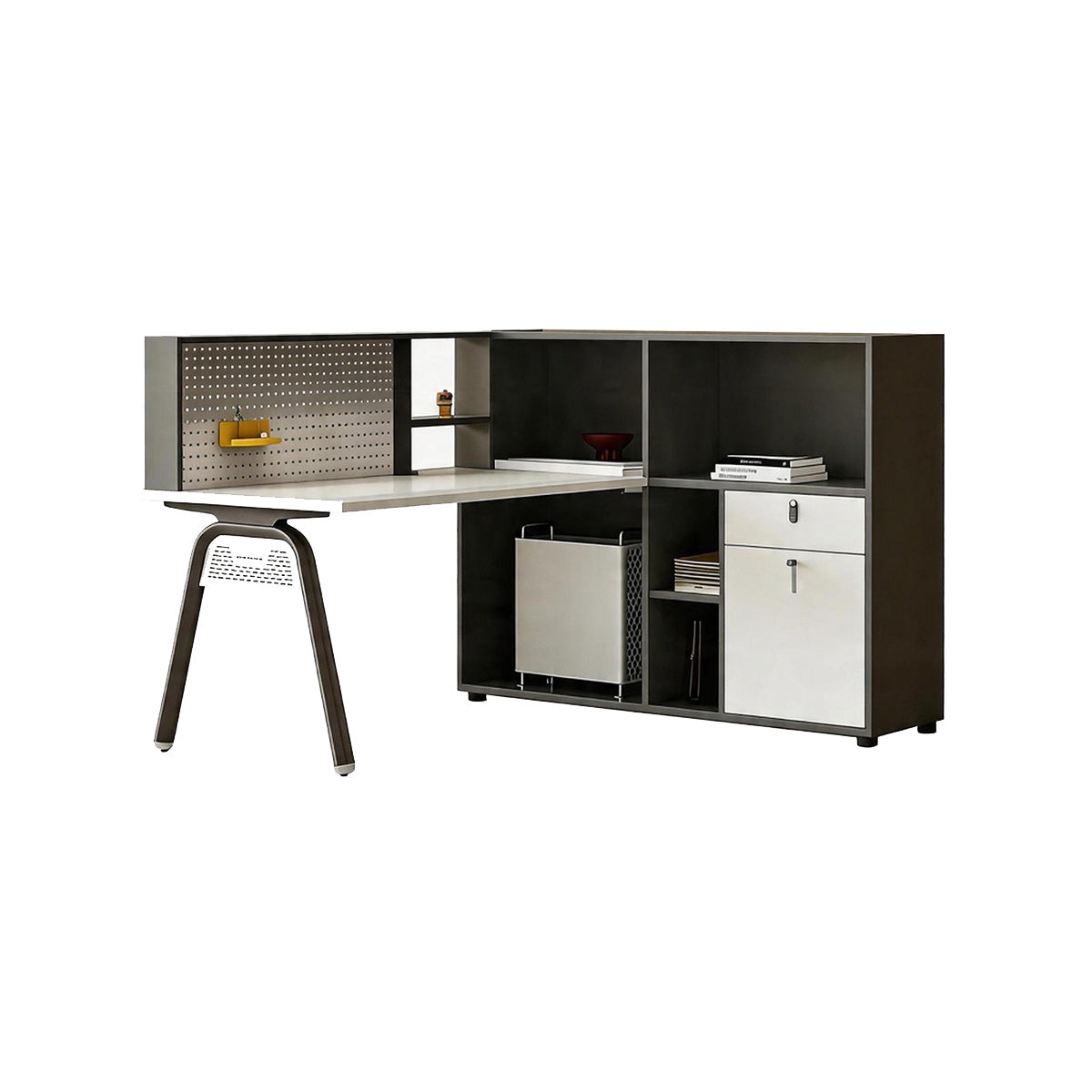 Office Desk, Single Seat, L56" x W47" x H43", for executive office workspace, modern executive office furniture