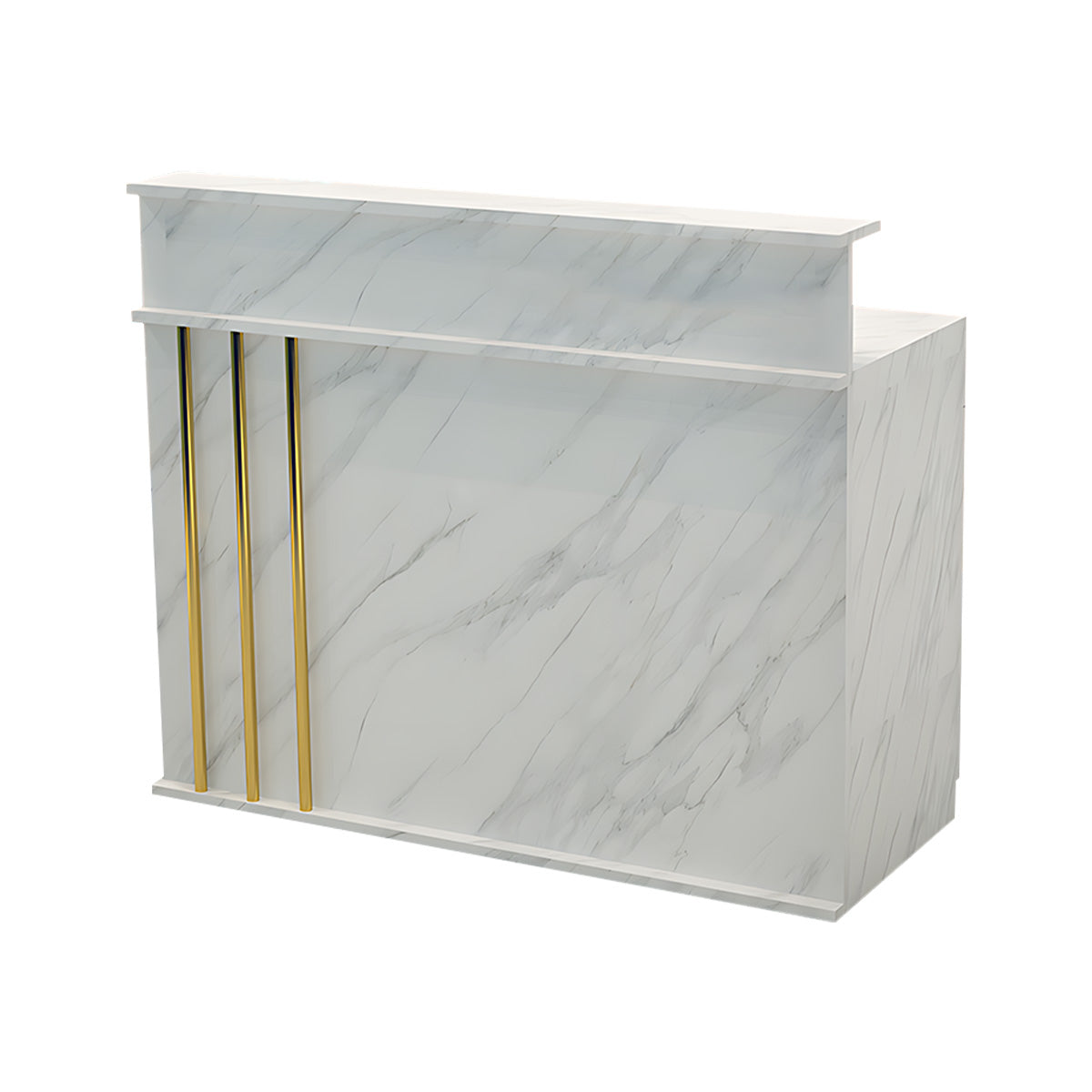 Minimalist 2-Tier Modern Reception Desk
