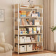 Minimalist Wood Bookshelf with Multi-Layer Storage and Anti-Fall Panels
