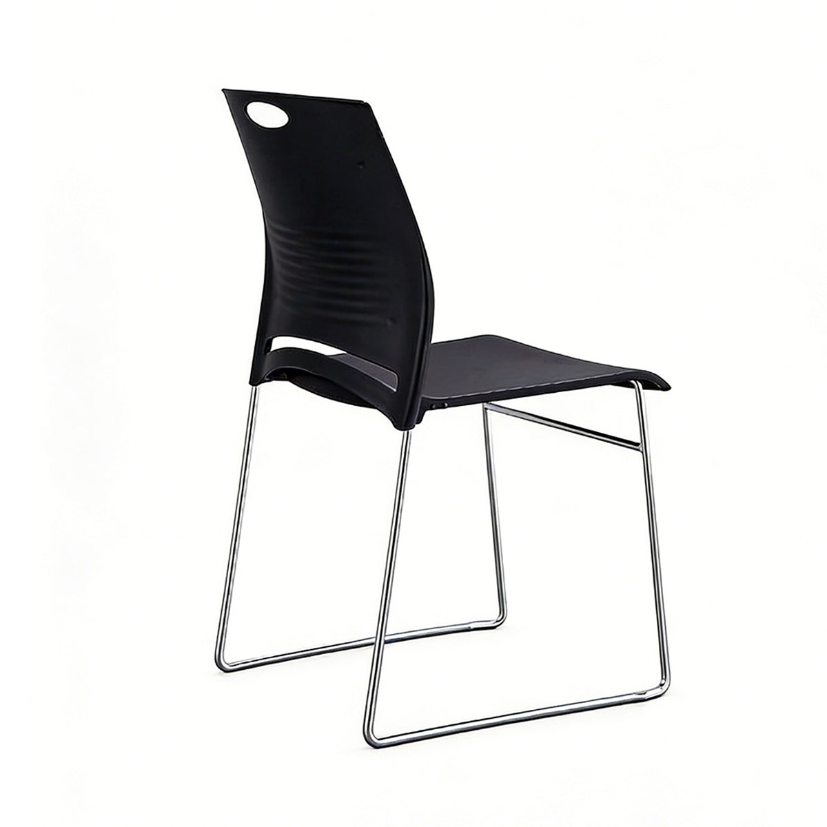 Commercial Armless Office Chair with Steel Frame & Tool-Free Assembly