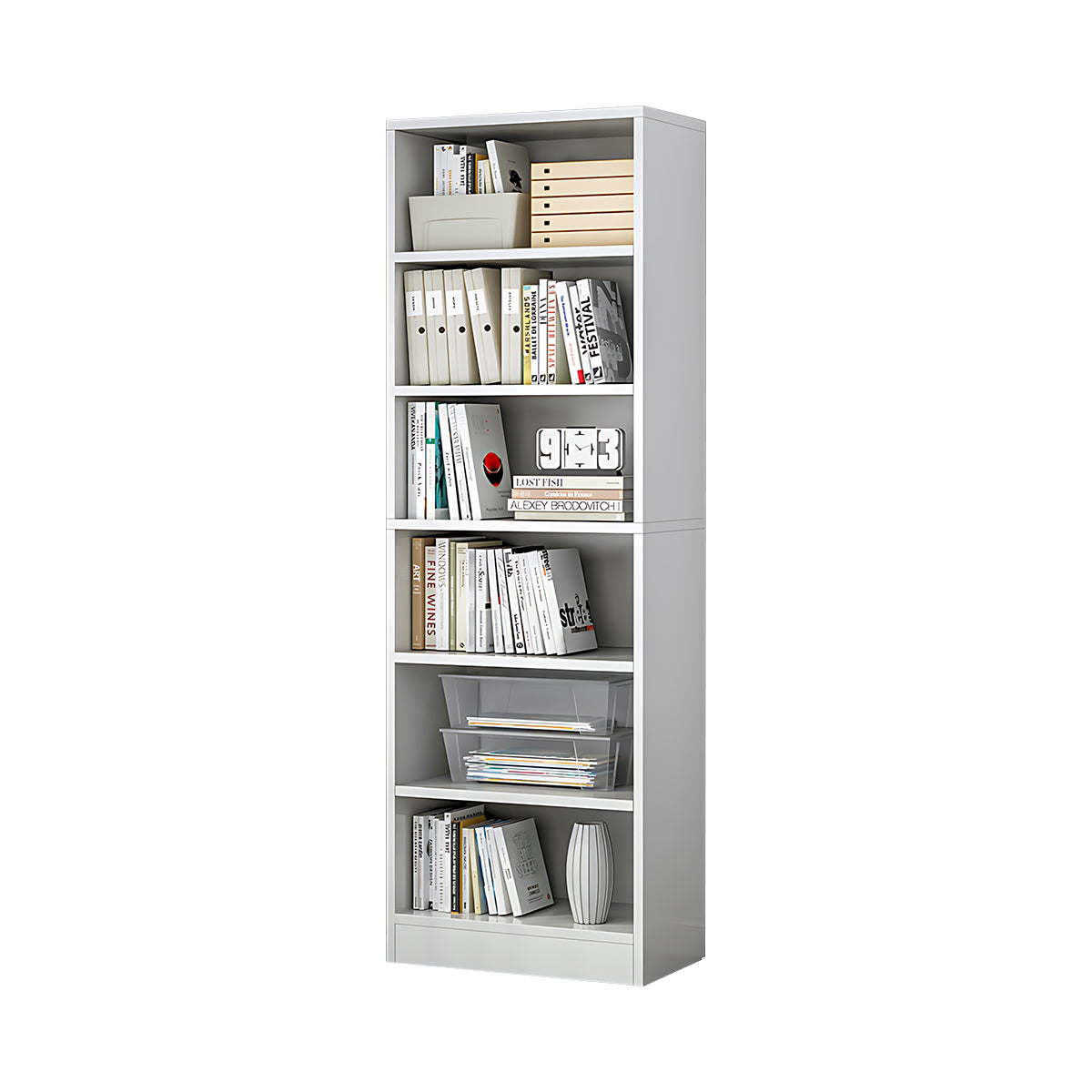 Minimalist Wooden Floor-Standing Bookshelf with Open Storage