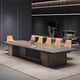 Modern Conference Table with Track Socket & Wood Grain Top