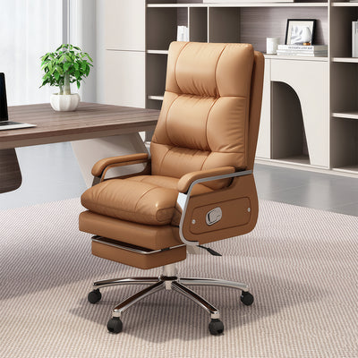 Ergonomic Luxury Executive Chair with Backrest and Footrest Design