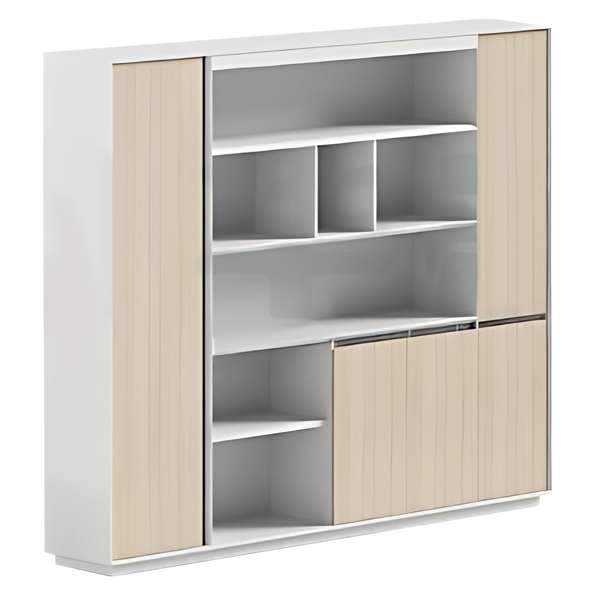 Modern and Stylish Executive Desk With Spacious Tabletop and Exquisite Wood Grain Design