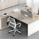 Minimalist Office Desk with Built-In Outlets, Ample Storage, and Privacy Panel