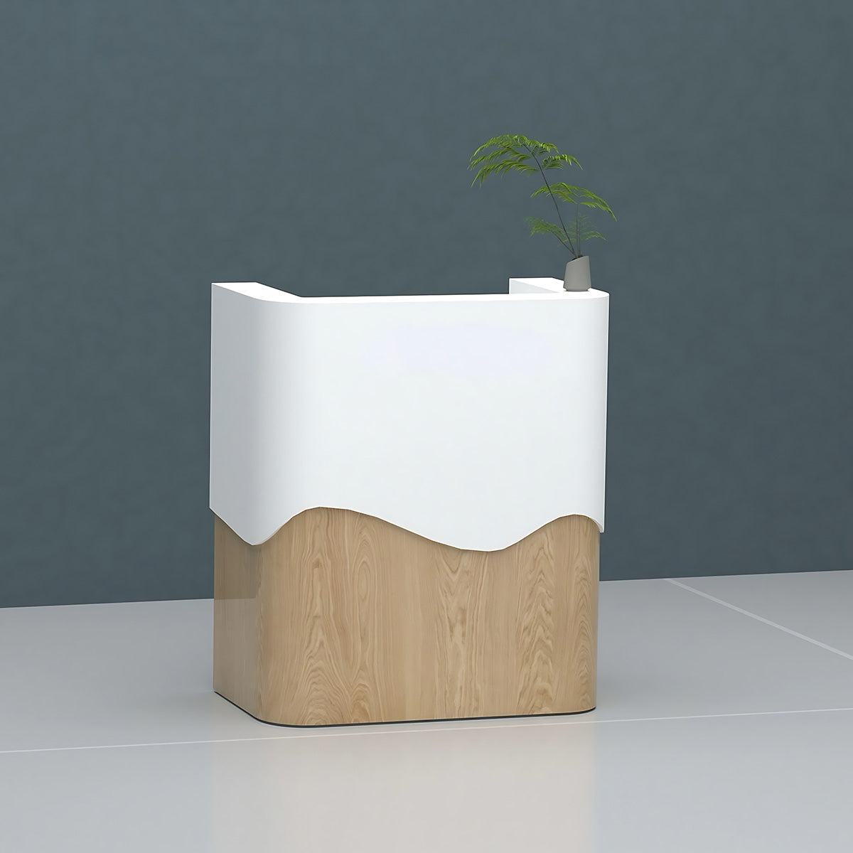 Stylish Eco-Friendly Reception Desk for Offices and Commercial Spaces