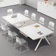 Modern Rectangular Conference Table with Triangular Support Legs