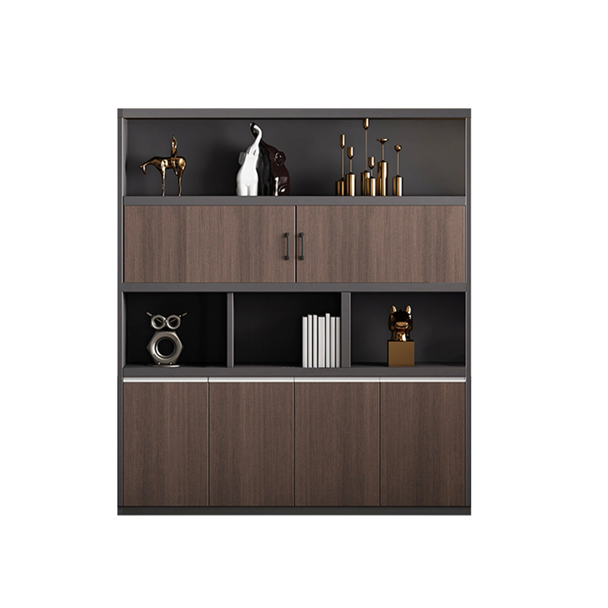 Modern Multi-Functional Storage Cabinet with Doors and Shelves