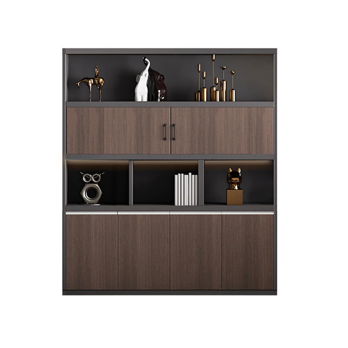 Modern Multi-Functional Storage Cabinet with Doors and Shelves