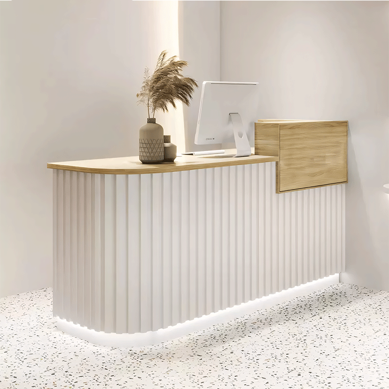 Modern Reception Desk Front Counter Desk Wooden Checkout Table