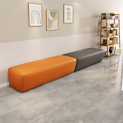 Creative Patchwork Design Long Leather Sofa