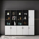 Anzhap Office Storage Cabinet with Open Compartments, Enclosed Cabinets and Alloy Handles