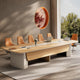Executive Conference Table with Built-In Power Hub, Wide Desktop & Rounded Corners