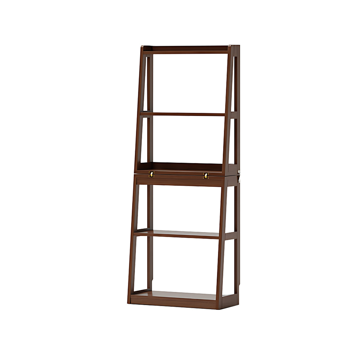 Minimalist Solid Wood Folding Bookshelf Multi-Layer Storage Floor Standing
