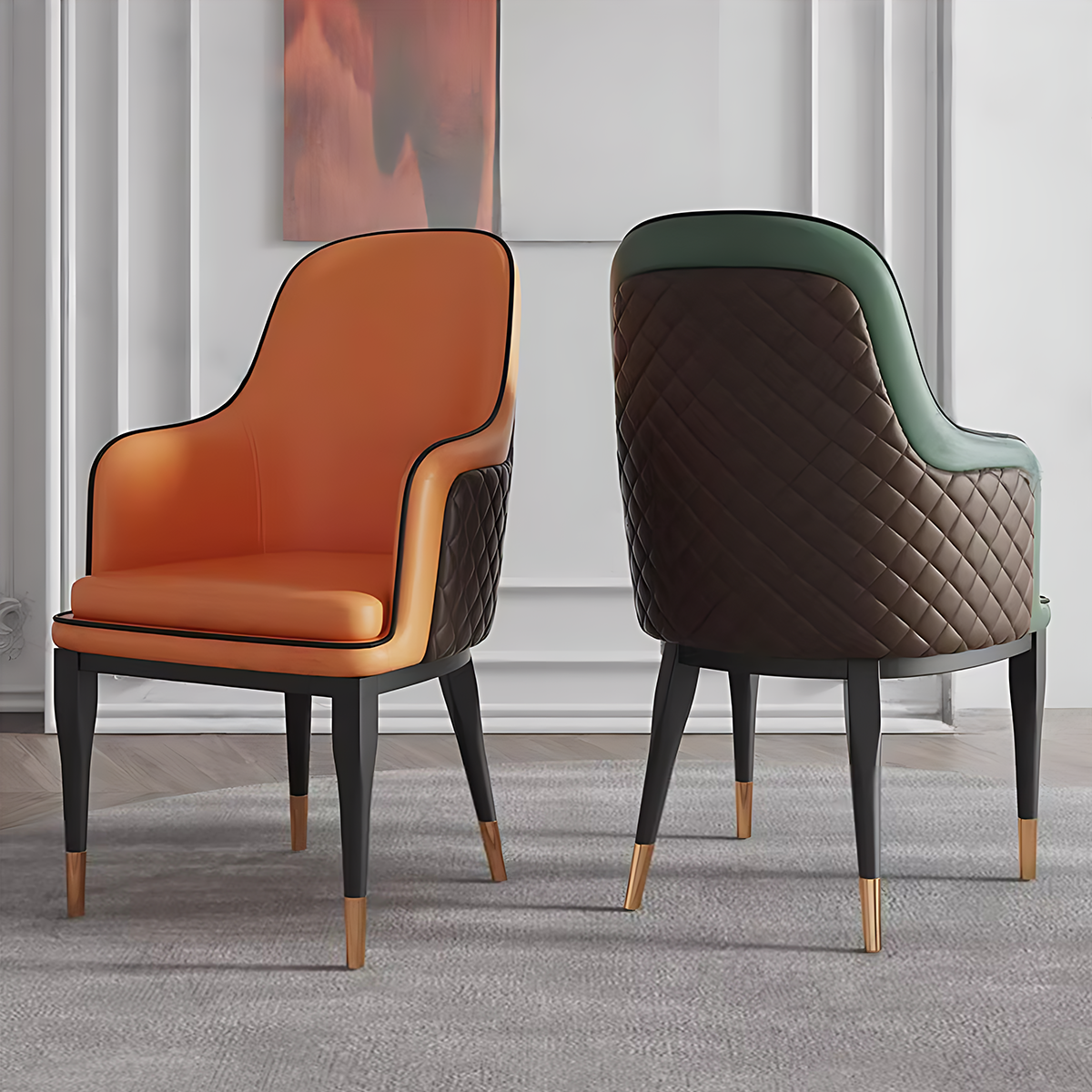 Fashionable and Exquisite Accent Chair with Sturdy Metal Legs