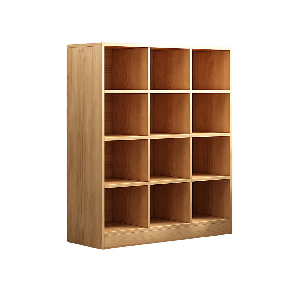Storage Cabinet, Natural Wood Engineered Wood L31" × W12" × H47", Natural Wood finish, for office storage space, office storage furniture