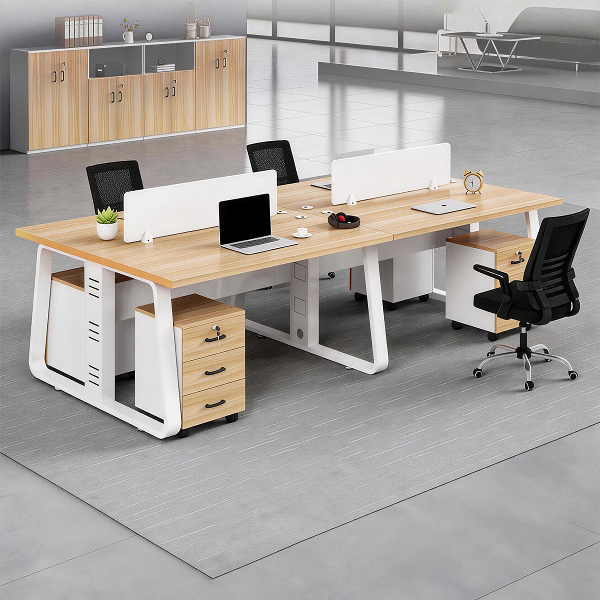 Fully Upgraded Flexible Combination Face to Face Two Person Desk