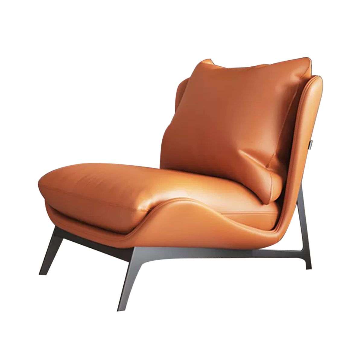 Italian-Style Accent Chair with Metal Legs