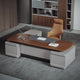 Luxury L-Shaped Executive Desk with Cable Management, Suitable for Office Workspaces