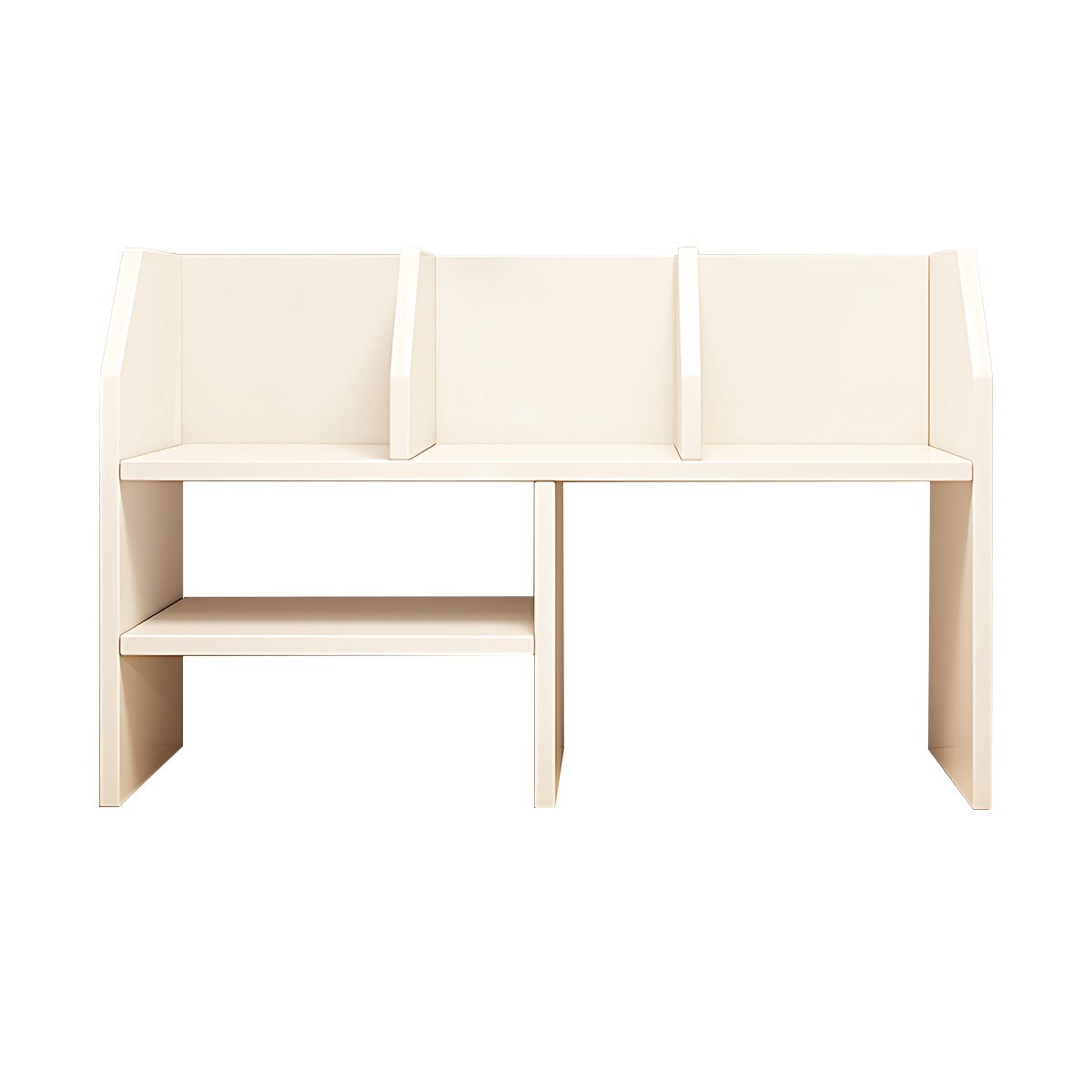 Modern Minimalist Engineered Wood Bookshelf with Open and Closed Storage