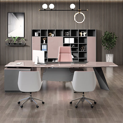 Stylish White Manager Desk Modern and Simple Office Furniture