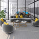 Office Lounge Area Reception Fabric Sofa in Gray