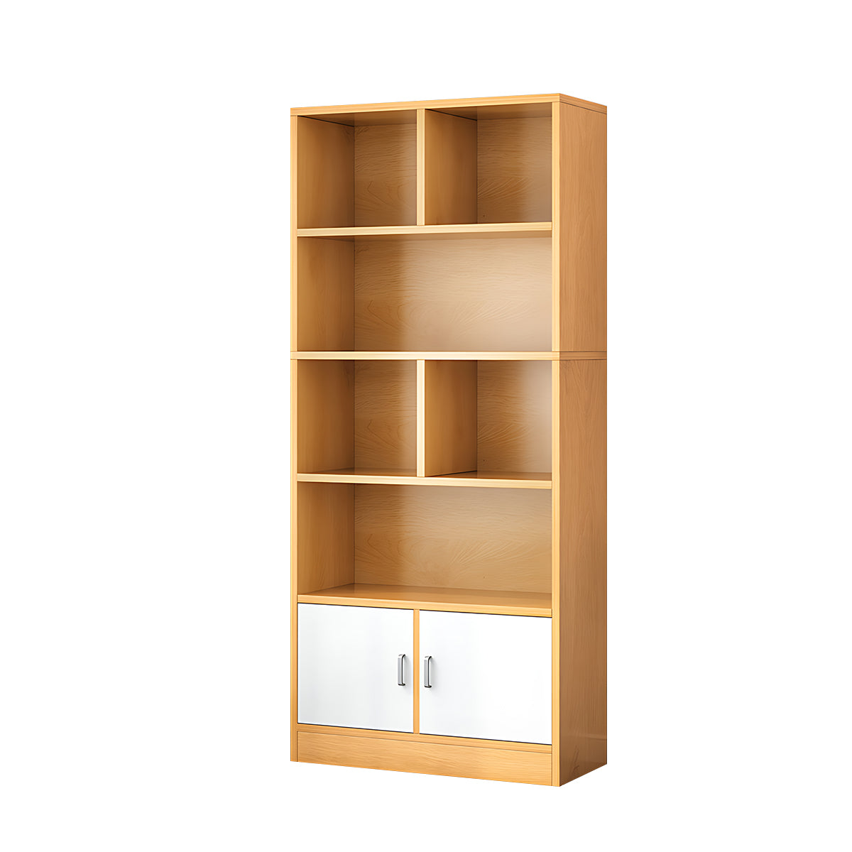 Minimalist Wooden Floor-Standing Bookshelf with Open Storage