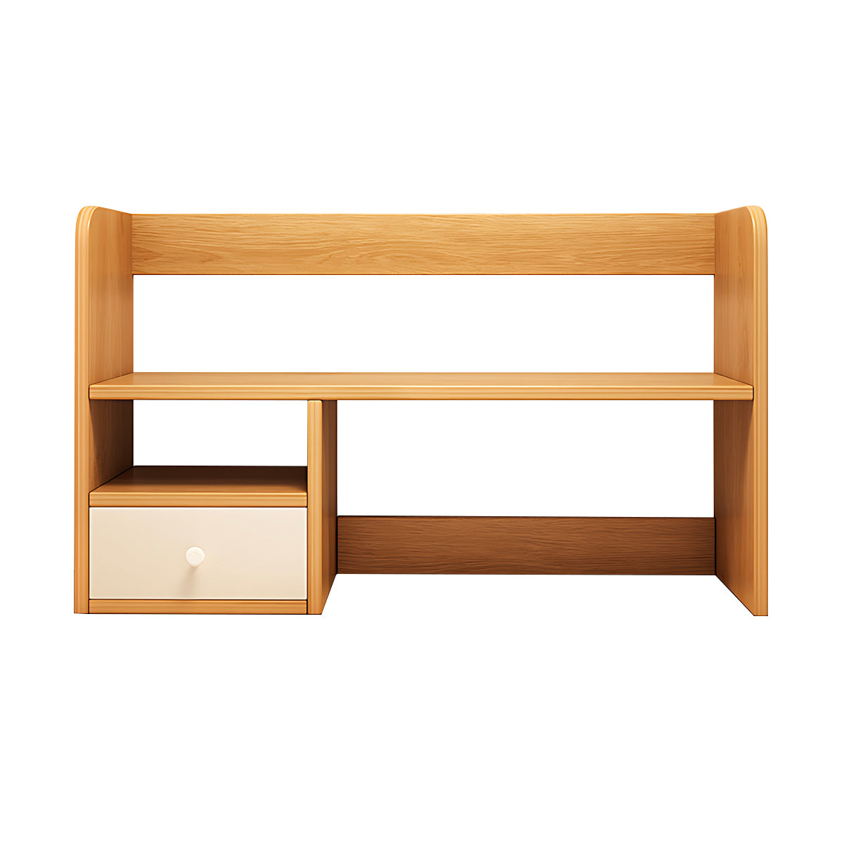 Modern Minimalist Engineered Wood Bookshelf with Open and Closed Storage