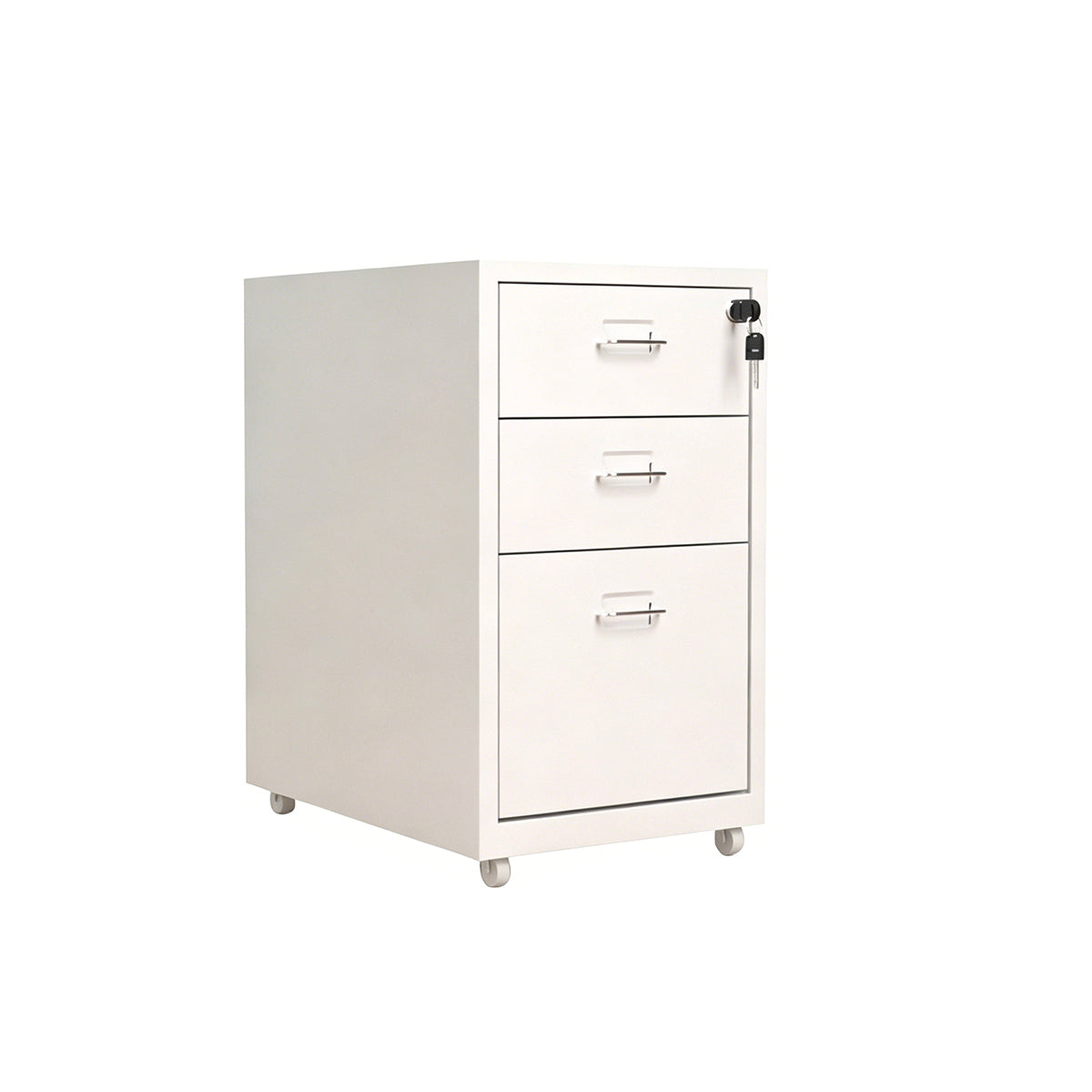 Metal Office Cabinet with Lockable Drawers for Files and Storage