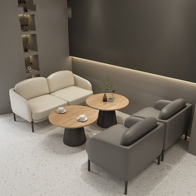 Leisure Coffee Shop Sofa, Booth Seating for Two, in Gray Color
