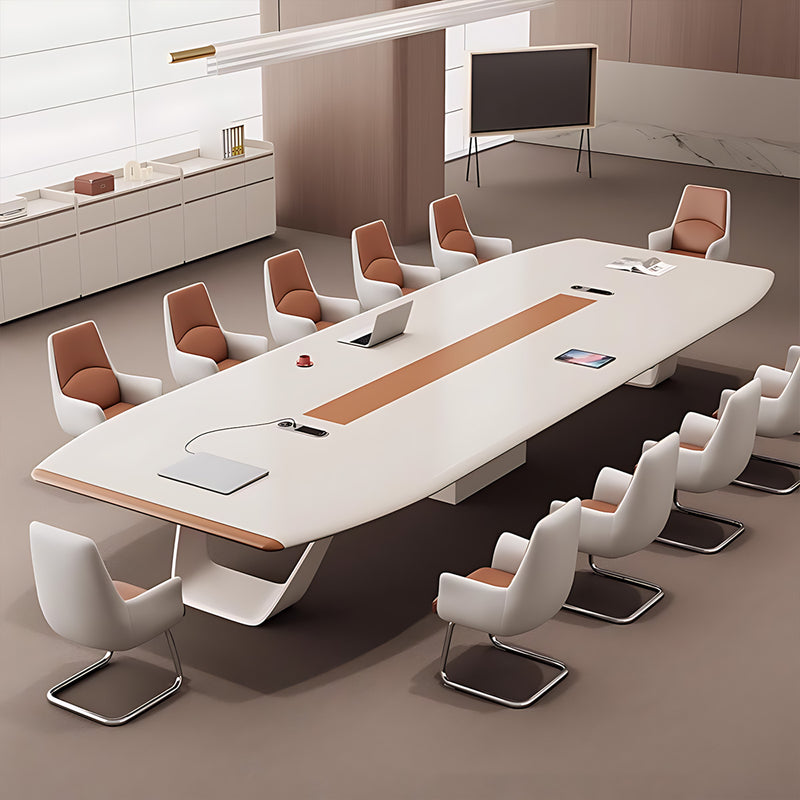 Conference Table with Built-In Power Box for Meeting and Boardroom Use