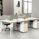 Structured Office Desk with Privacy Panel & Storage for Focused Teams