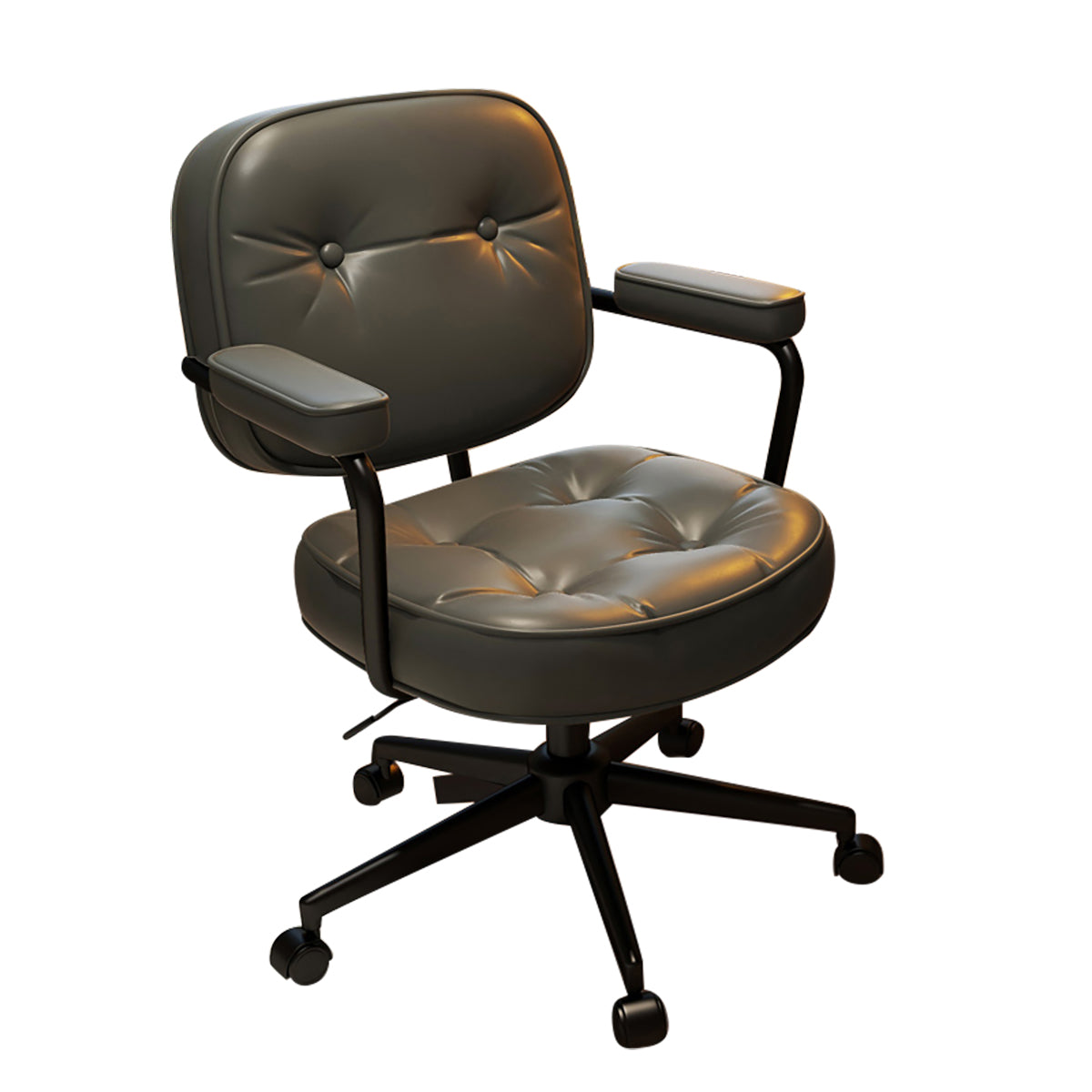 Premium Multi-Functional Office Desk with Steel Five-Star Base and Thick Armrests