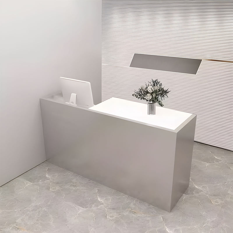 Modern Reception Desk Storage Drawers Keyboard Tray Custom Logo