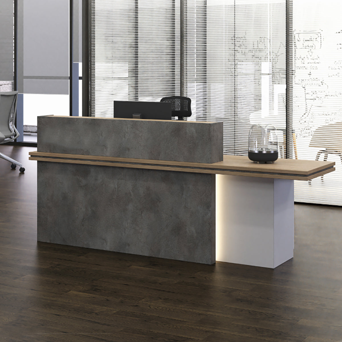 Modern Office Reception Desk with Storage for Office Reception Area（Stock Items）
