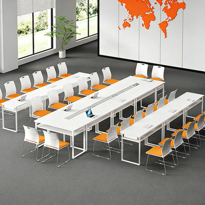 Stable Minimalist Conference Table with Adjustable Leveling Feet