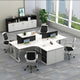 Employee Desk Minimalist Melamine Top Scratch Resistant Steel Legs