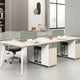 Structured Office Desk with Privacy Panel & Storage for Focused Teams