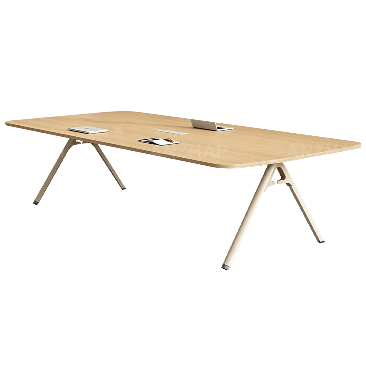 Conference Table, Natural Oak, Natural Oak finish, L79" x W39" x H30", for meeting room or boardroom, modern boardroom furniture