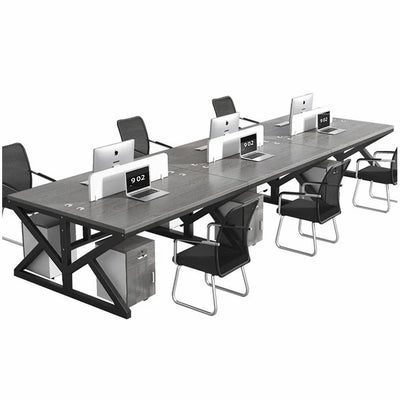 Minimalist Computer Desk with Screen Divider, Multi Seater