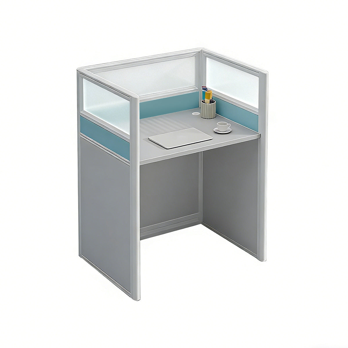 Workstation Desk with Divider Panels Eco-Friendly Sturdy Modular