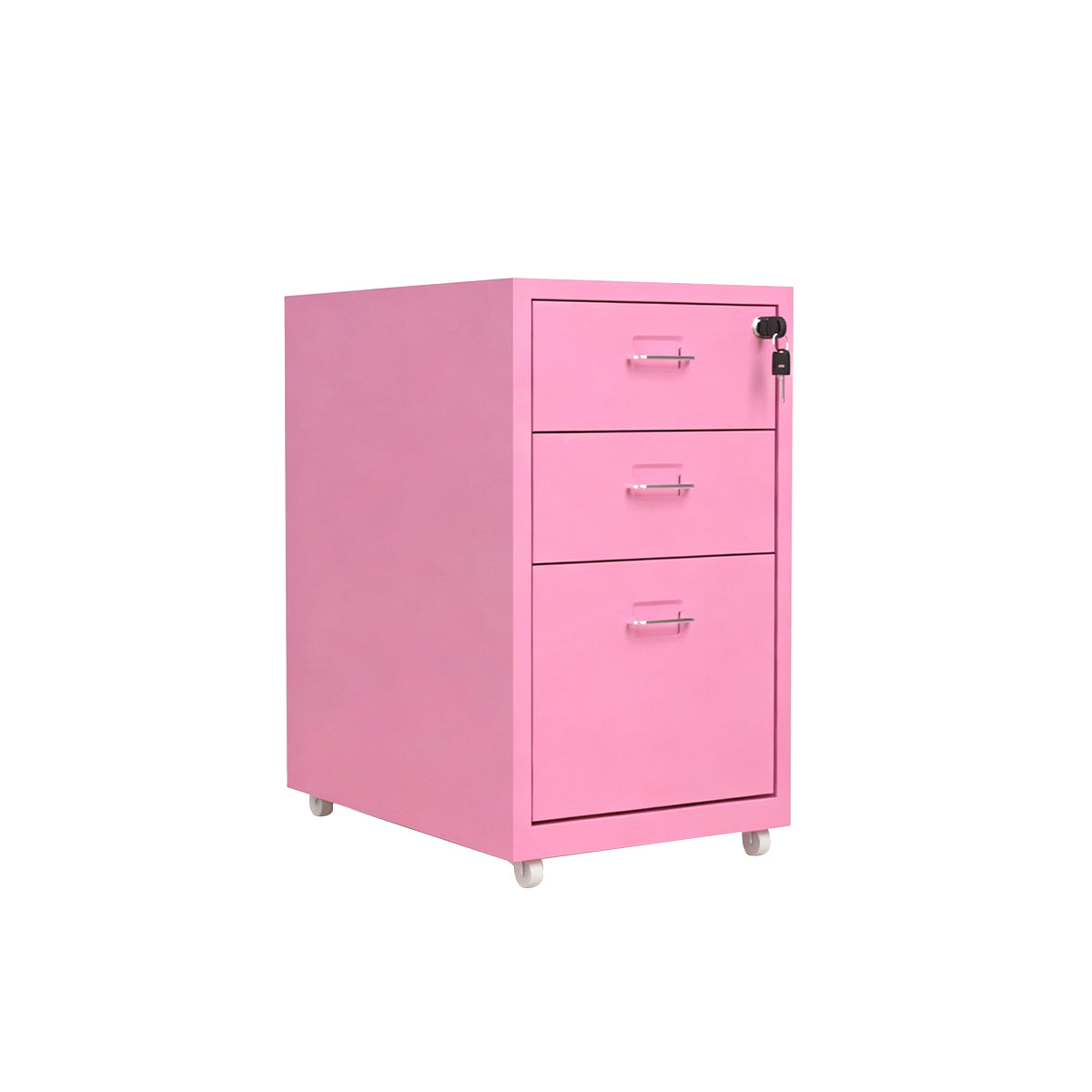 Metal Office Cabinet with Lockable Drawers for Files and Storage