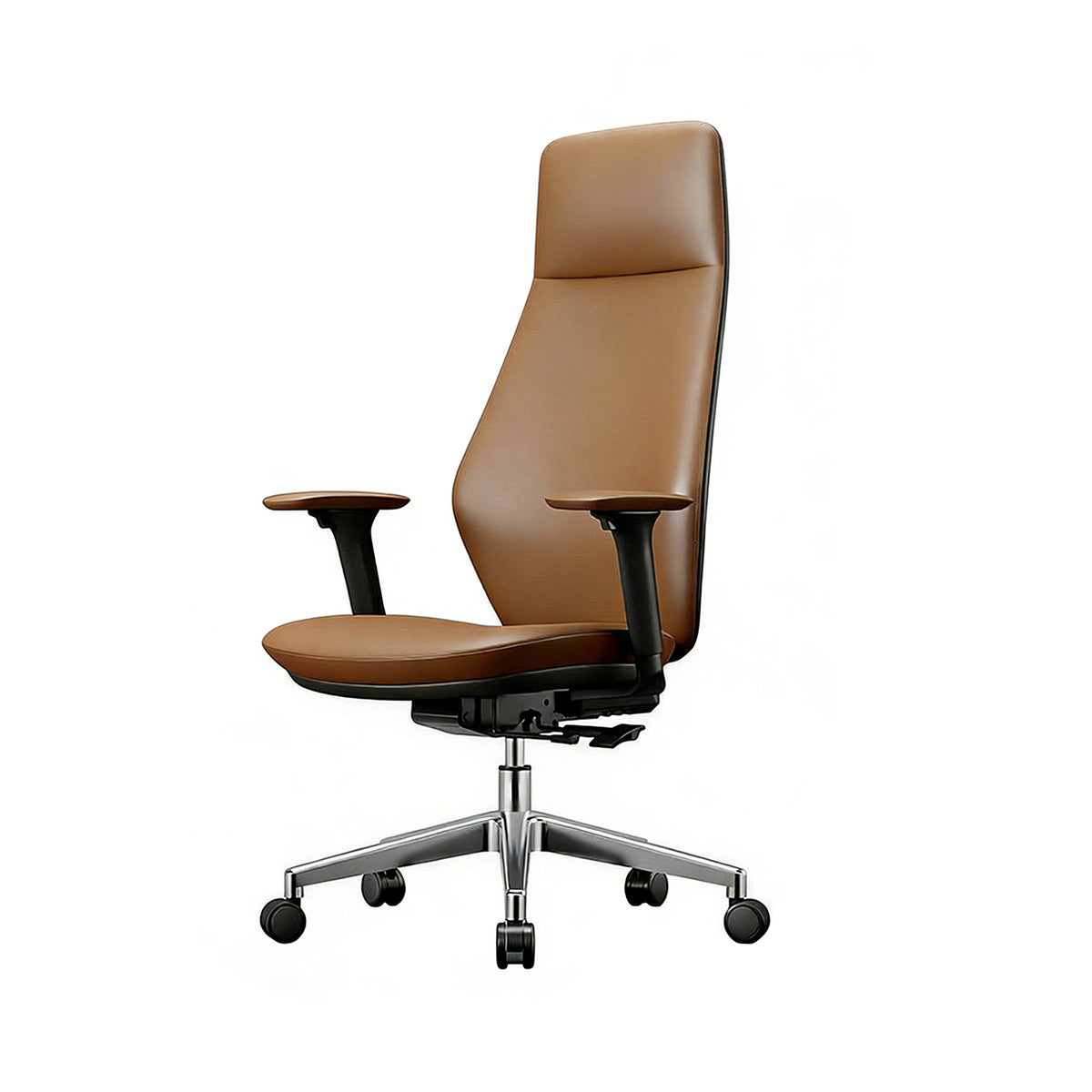 Durable Office Chair with Reclining Function & Aluminum Base