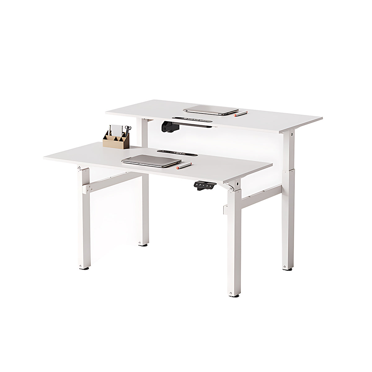 Ultra-Minimalist Modern Office Desk with Height Adjustment and Sturdy Legs