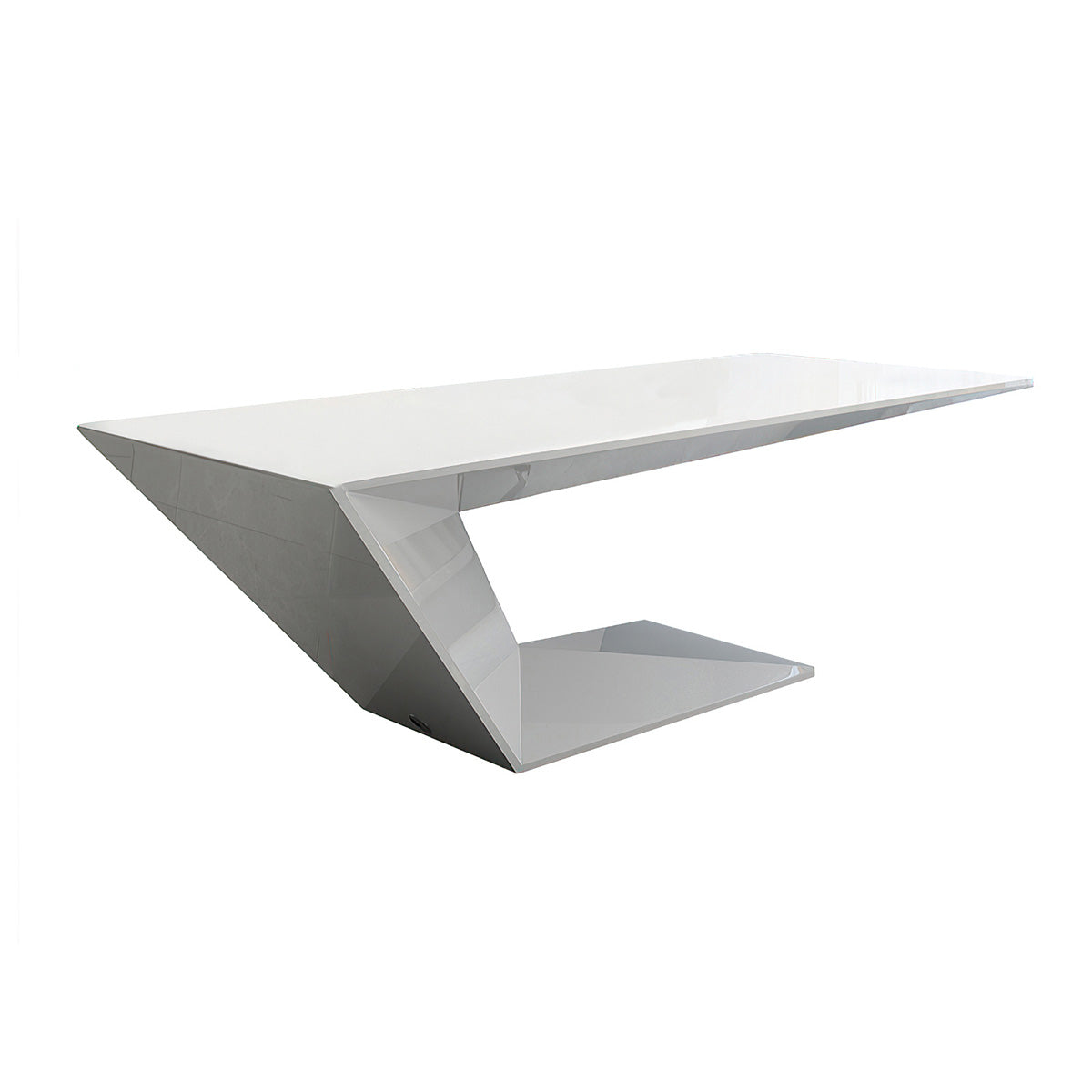 Minimalist Luxury High-End White Executive Desk with Unique Design