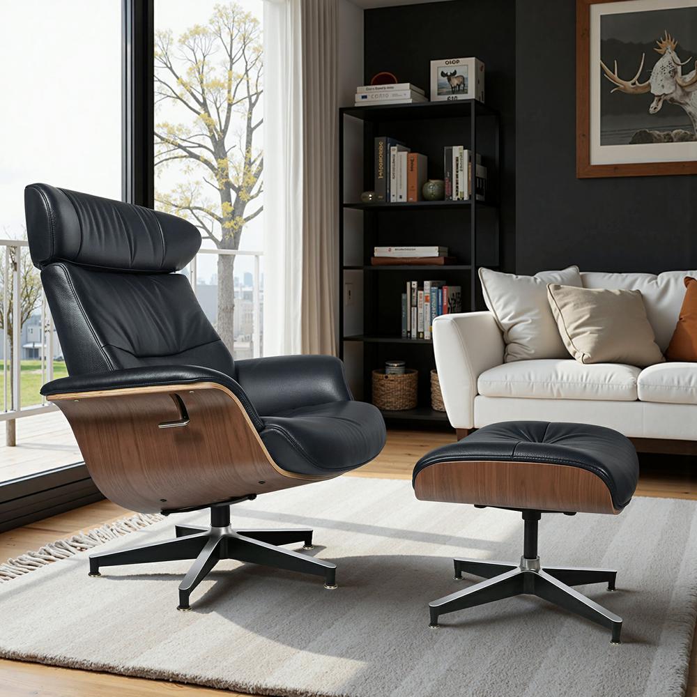 Premium Stylish Office Chair with Sturdy Five-Star Base and Adjustable Headrest（Stock Items）