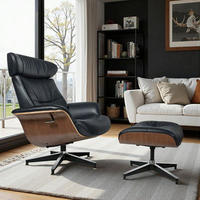 Premium Stylish Office Chair with Sturdy Five-Star Base and Adjustable Headrest（Stock Items）