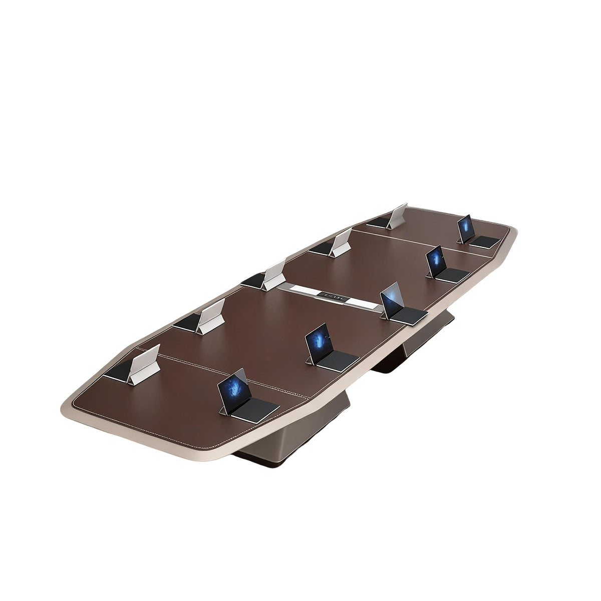 Stable Modern Conference Table with Eco Friendly Board and Scratch Resistant Leather Surface