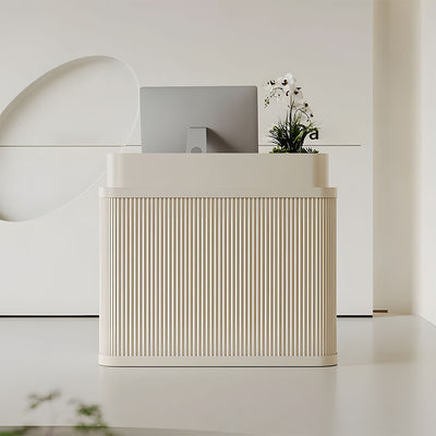 Nordic Reception Desk with Lockable Drawer Stylish & Eco Friendly